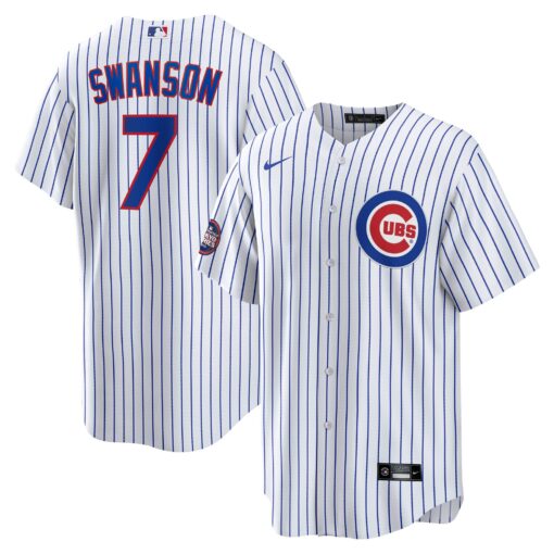 Men's Chicago Cubs Dansby Swanson White 2025 MLB World Tour: Tokyo Series Home Player Jersey