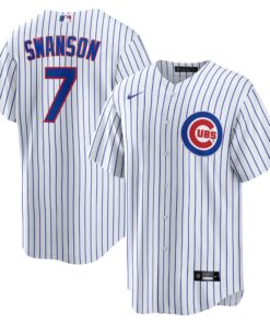 Men's Chicago Cubs Dansby Swanson White Player Jersey