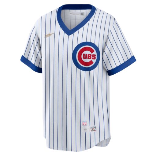 Men's Chicago Cubs Ernie Banks White Home Cooperstown Collection Player Jersey - Image 2