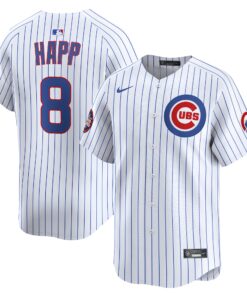 Men's Chicago Cubs Ian Happ White 2025 MLB World Tour: Tokyo Series Home Limited Player Jersey