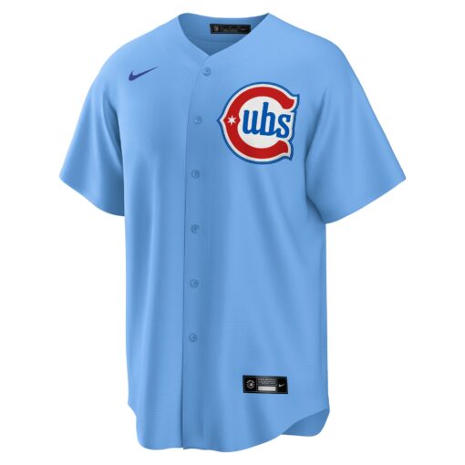 Men's Chicago Cubs Light Blue 2nd Alternate 2.0 Jersey - Image 2