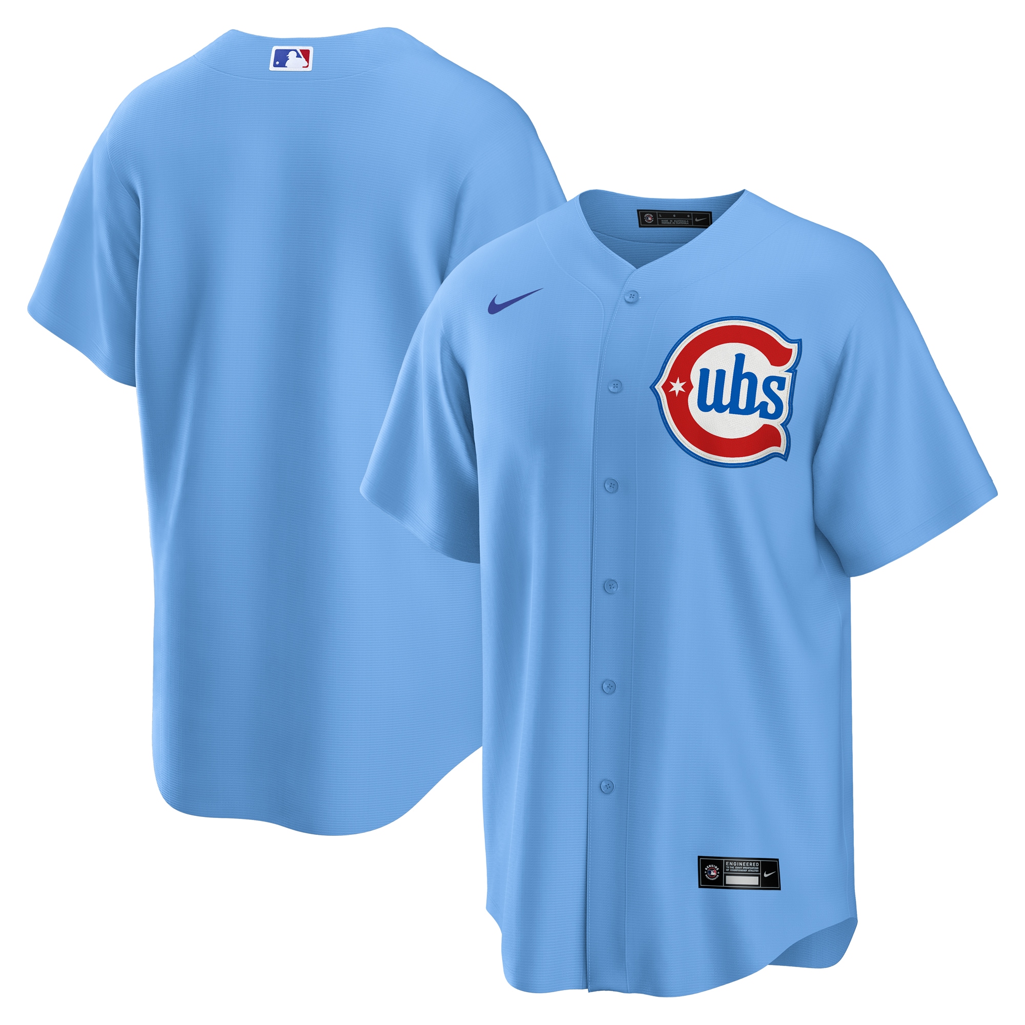 Men's Chicago Cubs Light Blue 2nd Alternate 2.0 Jersey