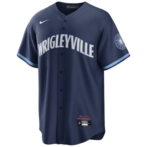 Men's Chicago Cubs Navy City Connect Jersey - Image 2