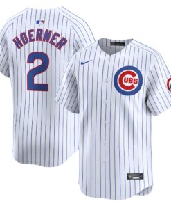 Men's Chicago Cubs Nico Hoerner White Home Limited Player Jersey