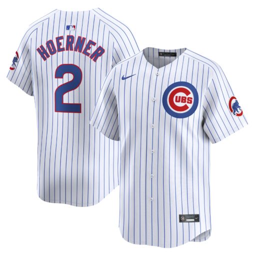 Men's Chicago Cubs Nico Hoerner White Home Limited Player Jersey