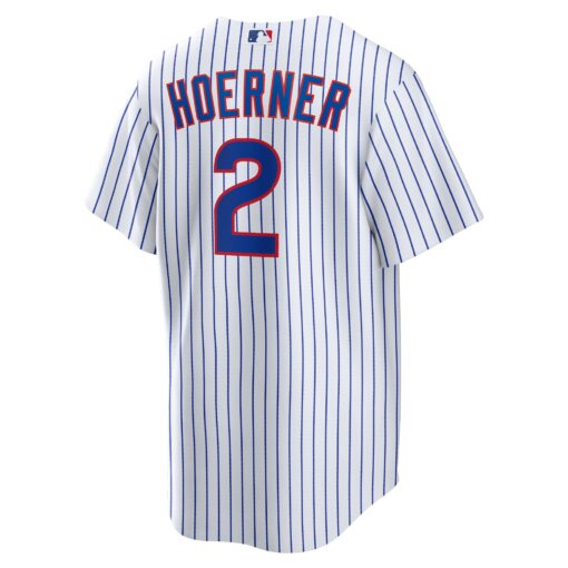 Men's Chicago Cubs Nico Hoerner White Player Jersey - Image 3