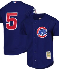 Men's Chicago Cubs Nomar Garciaparra Mitchell & Ness Royal Cooperstown Collection 2005 Batting Practice Jersey