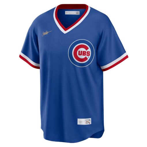 Men's Chicago Cubs Ryne Sandberg Royal Road Cooperstown Collection Player Jersey - Image 2