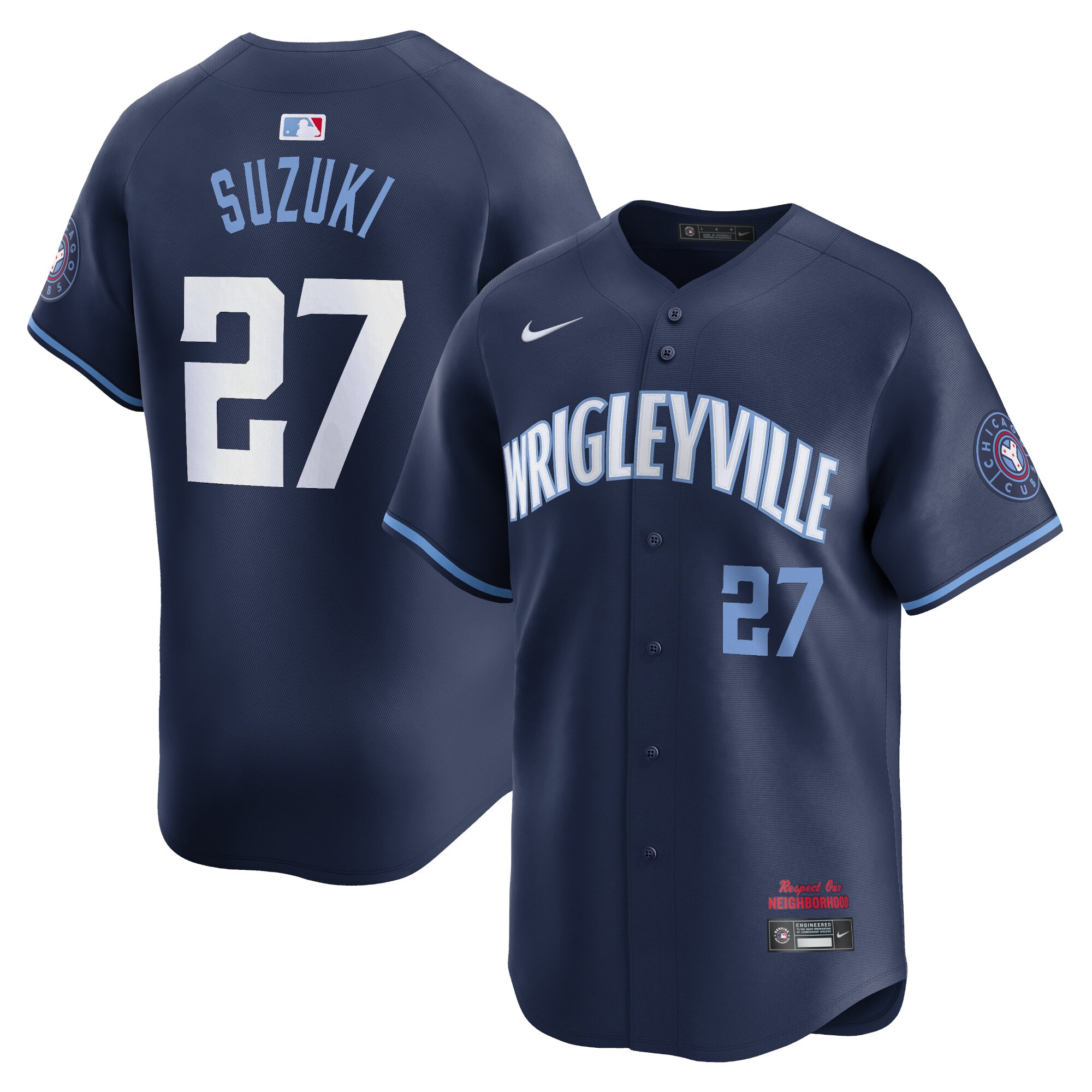 Men's Chicago Cubs Seiya Suzuki Navy City Connect Limited Player Jersey