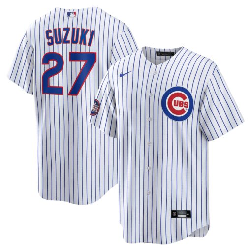 Men's Chicago Cubs Seiya Suzuki White 2025 MLB World Tour: Tokyo Series Home Player Jersey