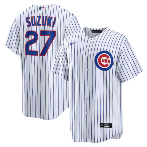 Men's Chicago Cubs Seiya Suzuki White Home Jersey
