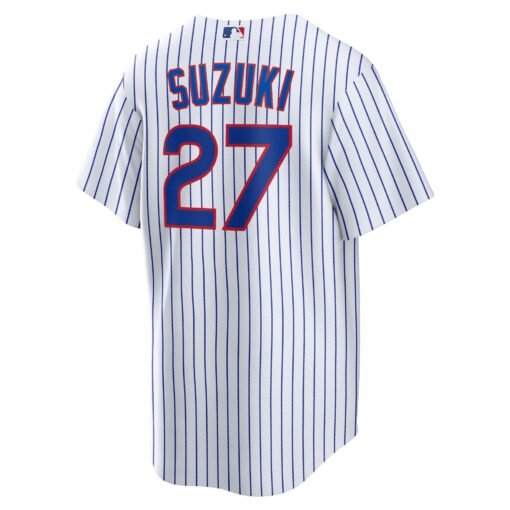 Men's Chicago Cubs Seiya Suzuki White Home Jersey - Image 3