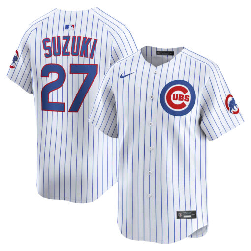Men's Chicago Cubs Seiya Suzuki White Home Limited Player Jersey