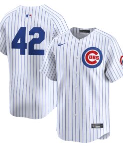 Men's Chicago Cubs White 2024 Jackie Robinson Day Home Limited Jersey