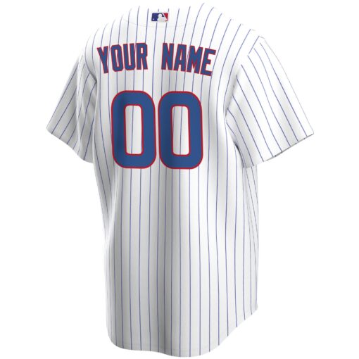Men's Chicago Cubs White Home Custom Jersey - Image 3