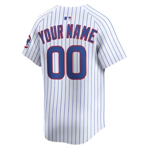Men's Chicago Cubs White Home Limited Custom Jersey - Image 3