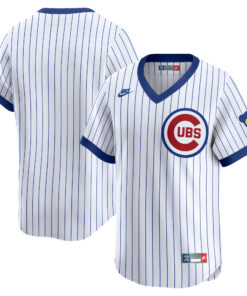 Men's Chicago Cubs White Throwback Cooperstown Collection Limited Jersey