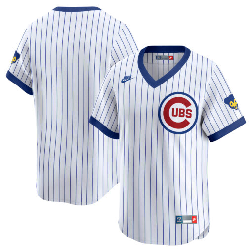Men's Chicago Cubs White Throwback Cooperstown Collection Limited Jersey