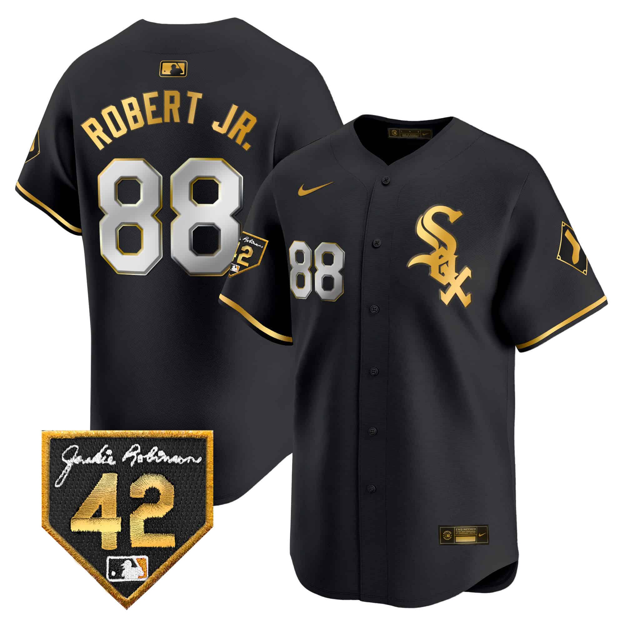 Men's Chicago White Sox 2024 Jackie Robinson Patch Vapor Premier Limited Jersey