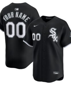 Men's Chicago White Sox Black Alternate Limited Custom Jersey