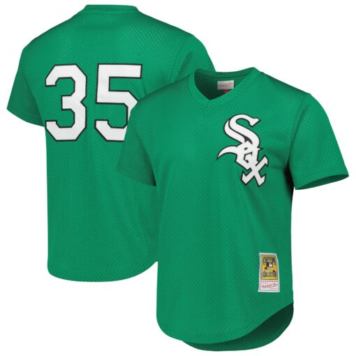 Men's Chicago White Sox Frank Thomas Mitchell & Ness Green Cooperstown Collection St. Patrick's Day 1996 Batting Practice Jersey