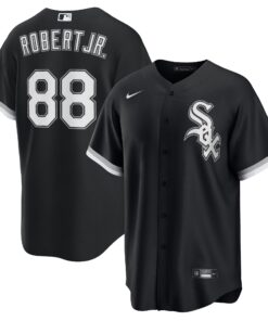 Men's Chicago White Sox Luis Robert Jr. Black Alternate Player Jersey