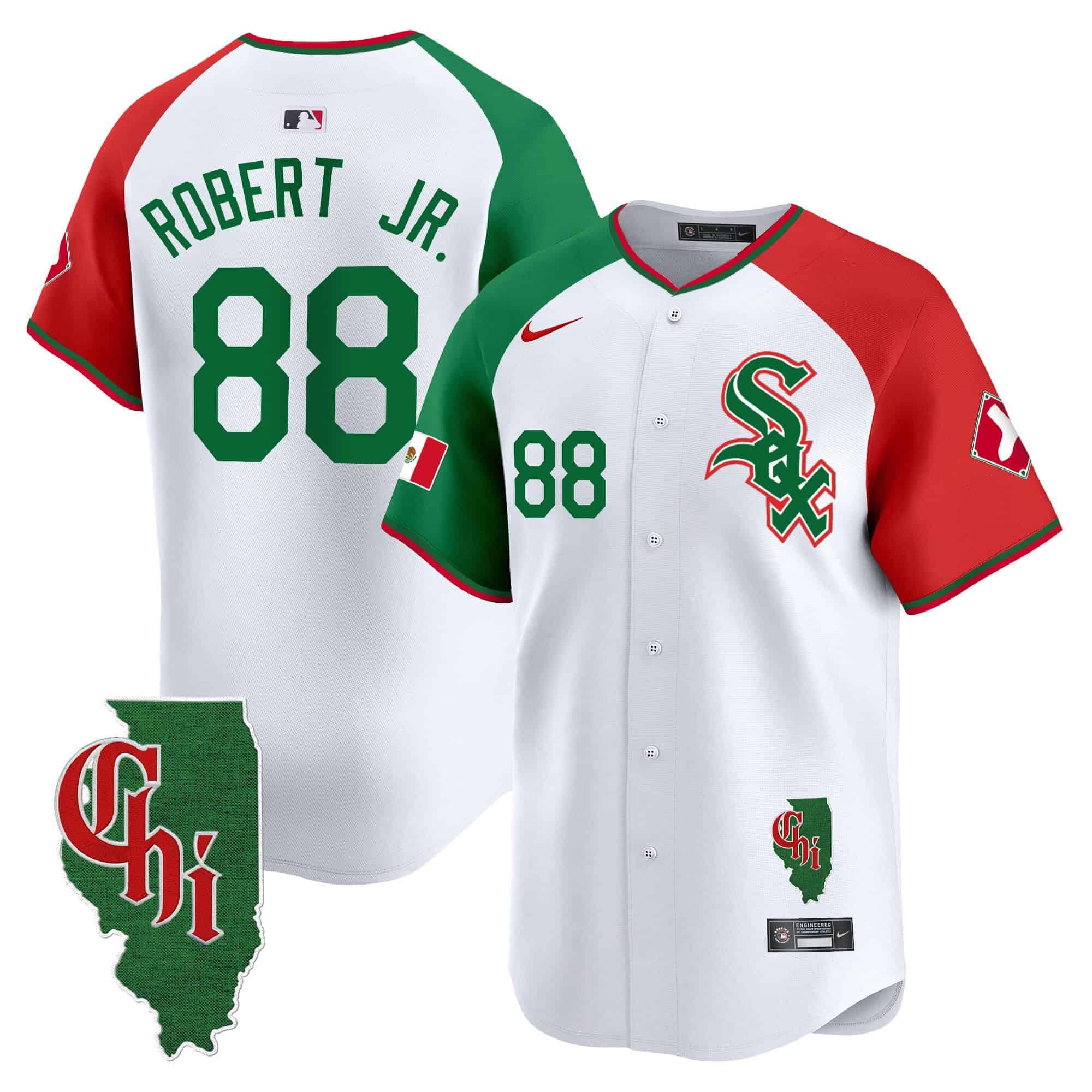 Men's Chicago White Sox Mexico Vapor Premier Limited Jersey - Illinois Patch