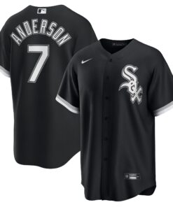 Men's Chicago White Sox Tim Anderson Black Alternate Player Jersey