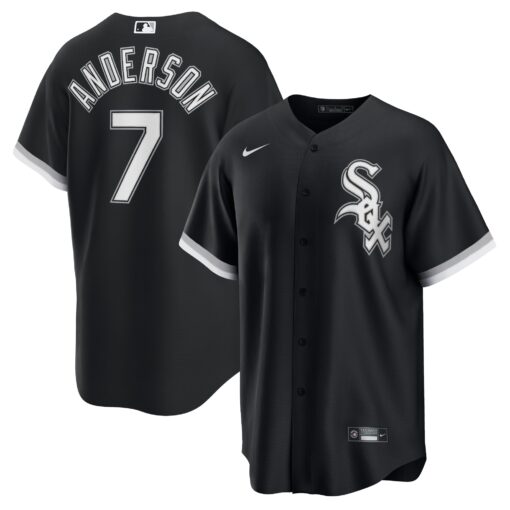 Men's Chicago White Sox Tim Anderson Black Alternate Player Jersey
