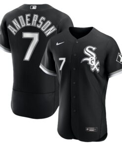 Men's Chicago White Sox Tim Anderson Black Alternate Player Jersey