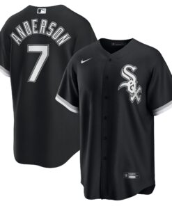 Men's Chicago White Sox Tim Anderson Black Alternate Player Jersey