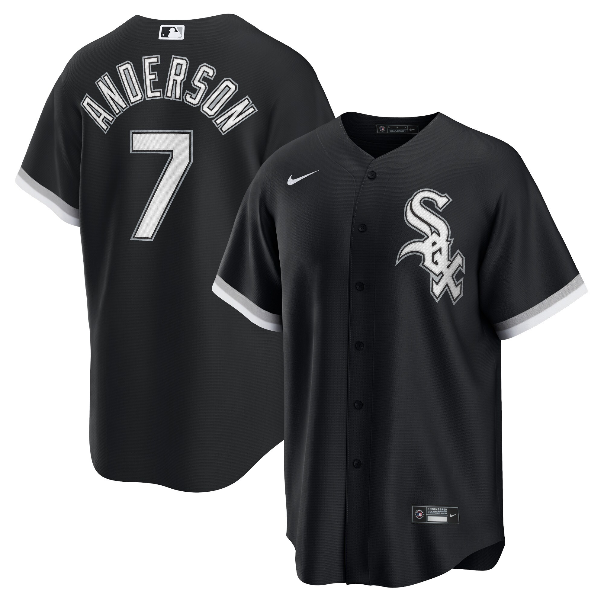 Men's Chicago White Sox Tim Anderson Black Alternate Player Jersey
