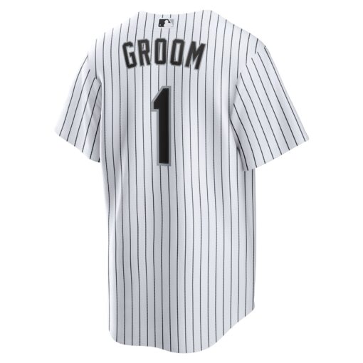 Men's Chicago White Sox White #1 Groom Home Jersey - Image 3