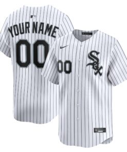 Men's Chicago White Sox White Home Limited Custom Jersey
