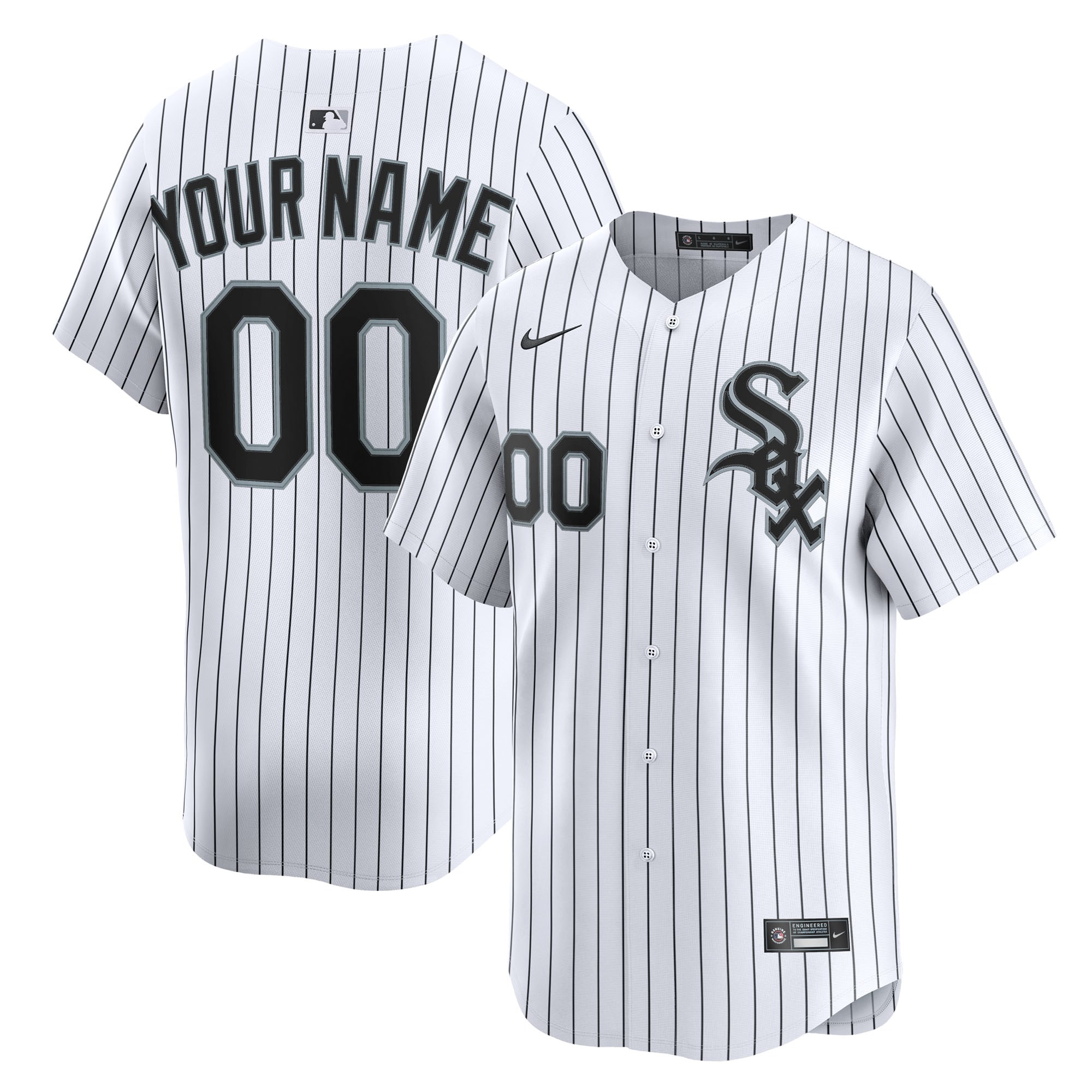 Men's Chicago White Sox White Home Limited Custom Jersey
