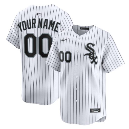 Men's Chicago White Sox White Home Limited Custom Jersey