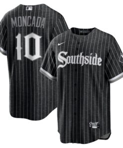 Men's Chicago White Sox Yoan Moncada Black City Connect Player Jersey
