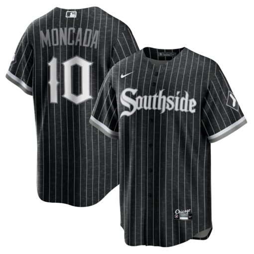Men's Chicago White Sox Yoan Moncada Black City Connect Player Jersey