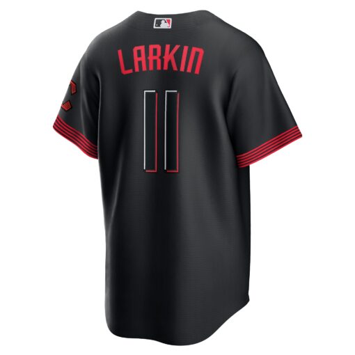 Men's Cincinnati Reds Barry Larkin Black City Connect Player Jersey - Image 3