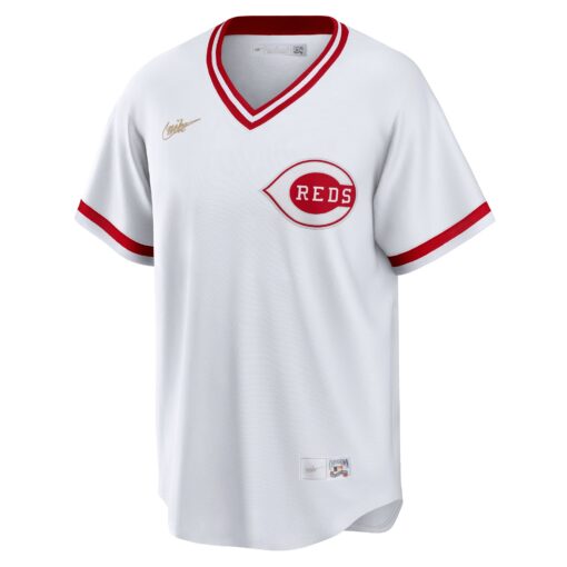 Men's Cincinnati Reds Barry Larkin White Home Cooperstown Collection Player Jersey - Image 2