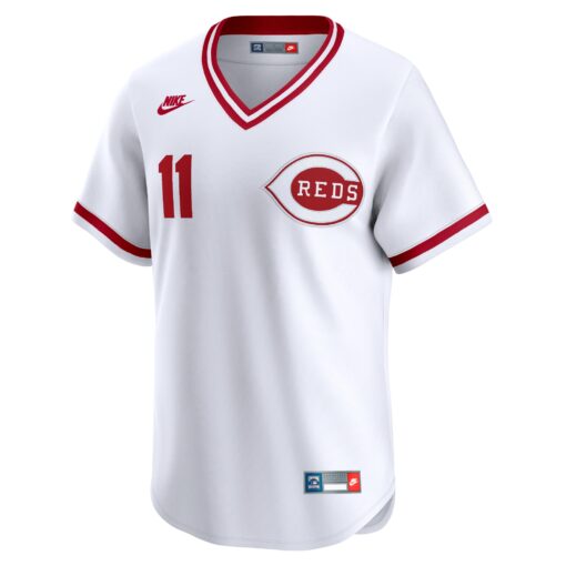 Men's Cincinnati Reds Barry Larkin White Throwback Cooperstown Limited Jersey - Image 2