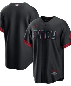 Men's Cincinnati Reds Black City Connect Jersey