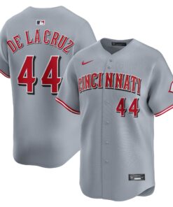 Men's Cincinnati Reds Elly De La Cruz Gray Road Limited Player Jersey