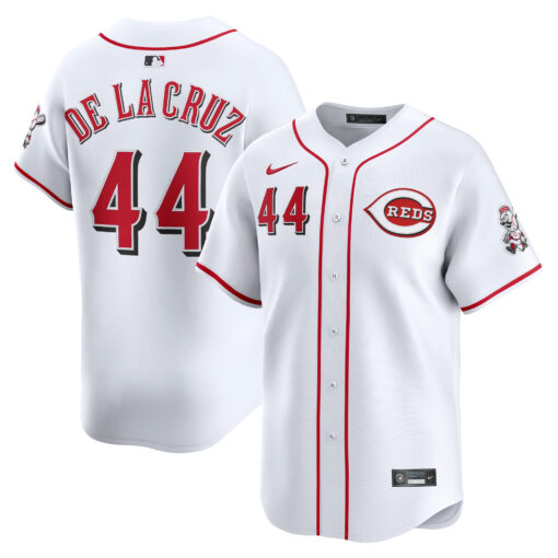 Men's Cincinnati Reds Elly De La Cruz White Home Limited Player Jersey
