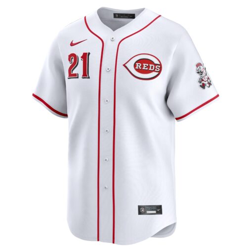 Men's Cincinnati Reds Hunter Greene White Home Limited Player Jersey - Image 2