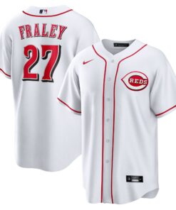 Men's Cincinnati Reds Jake Fraley White Home Jersey