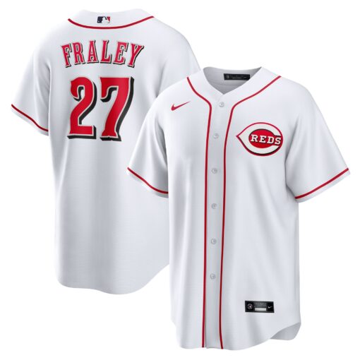 Men's Cincinnati Reds Jake Fraley White Home Jersey