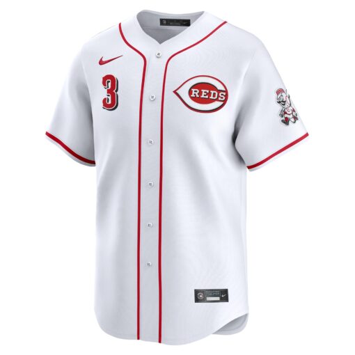Men's Cincinnati Reds Jeimer Candelario White Home Limited Player Jersey - Image 2
