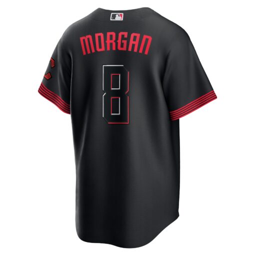 Men's Cincinnati Reds Joe Morgan Black City Connect Player Jersey - Image 3