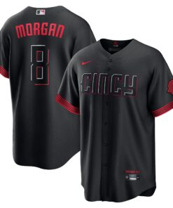 Men's Cincinnati Reds Joe Morgan Black City Connect Player Jersey